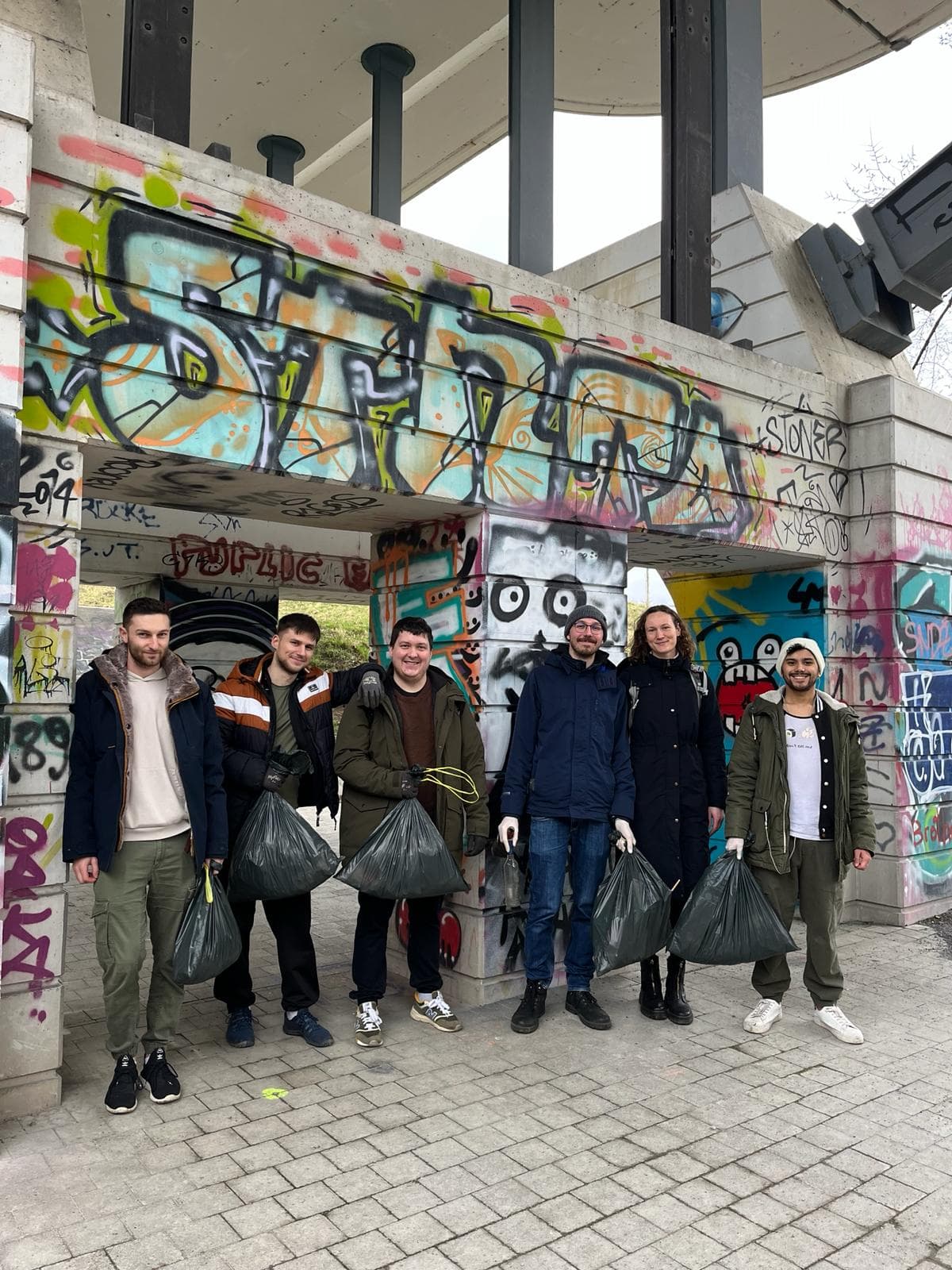 Gruppenfoto mit der Ausbeute